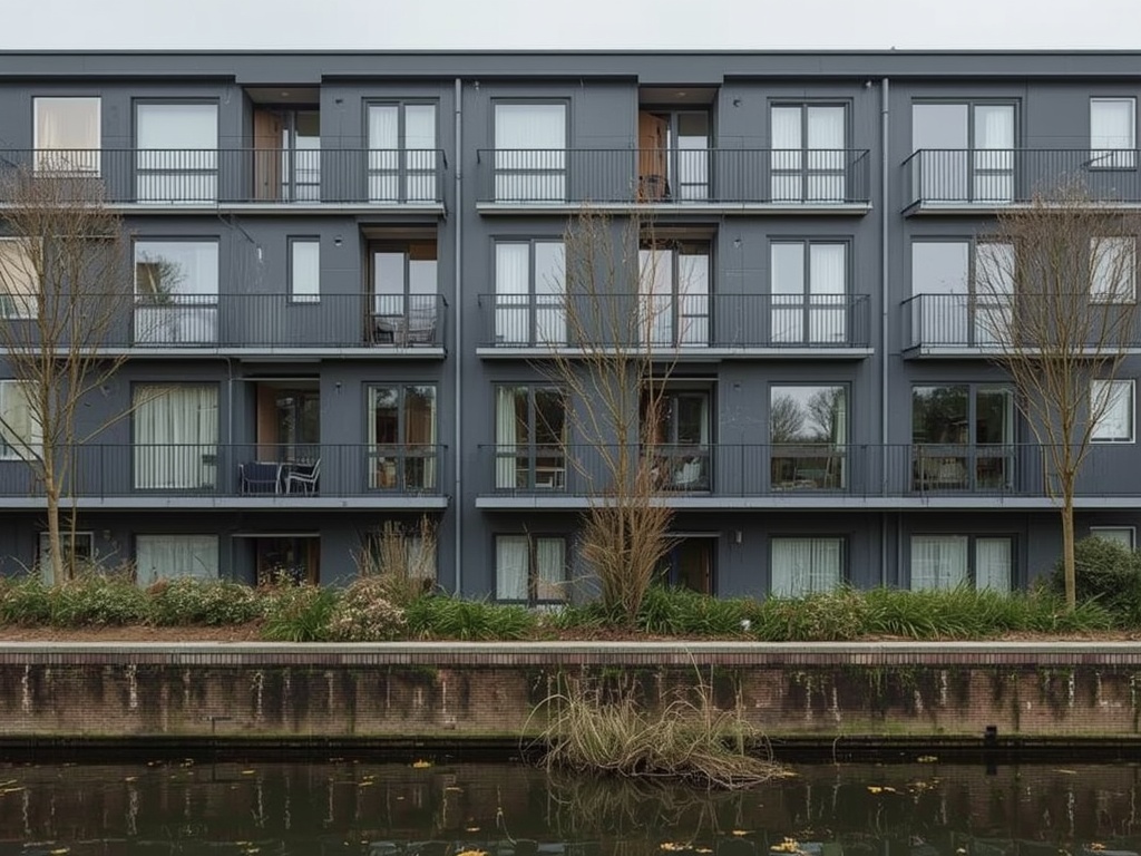 Appartementencomplex in Bussum met antracietkleurige kunststof kozijnen