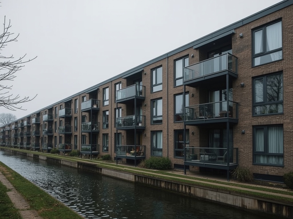 Appartementencomplex in Hilversum met antracietkleurige kunststof kozijnen