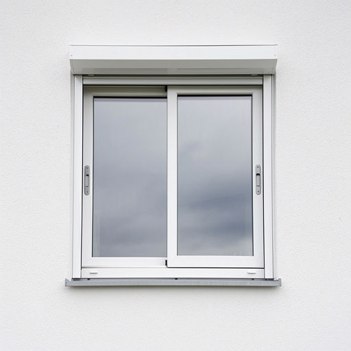 Close-up van wit kunststof schuifkozijn in strak gestucte gevel van moderne woning in Zeewolde