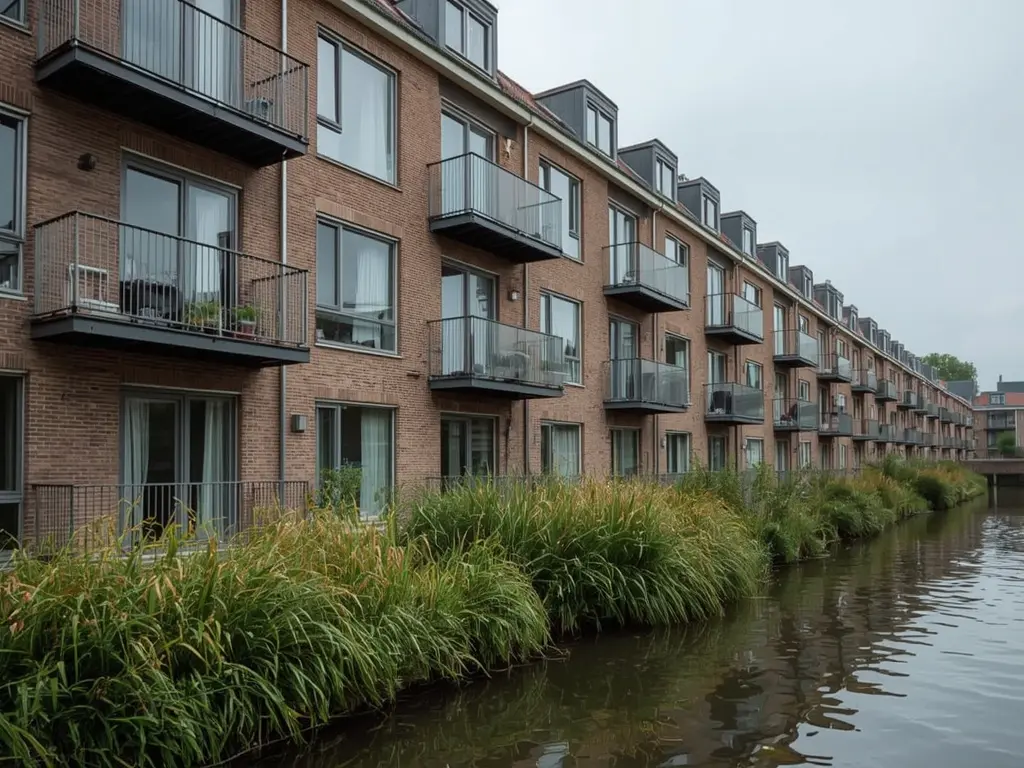 Appartementencomplex in Almere Buiten met antracietkleurige kunststof kozijnen