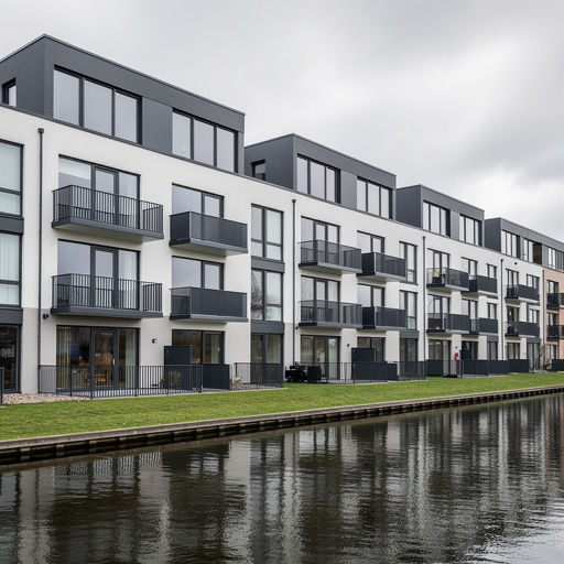 Appartementencomplex in Naarden met antracietkleurige kunststof kozijnen