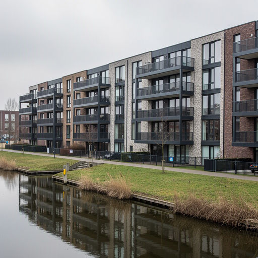 Appartementencomplex in Baarn met antracietkleurige kunststof kozijnen