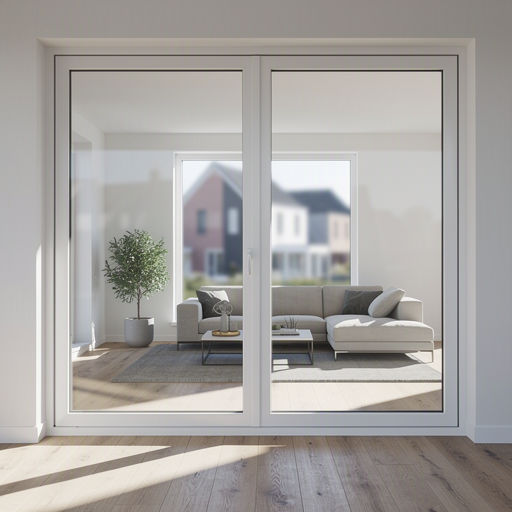 Interieur van nieuwbouwwoning in Lelystad met groot kunststof panoramaraam