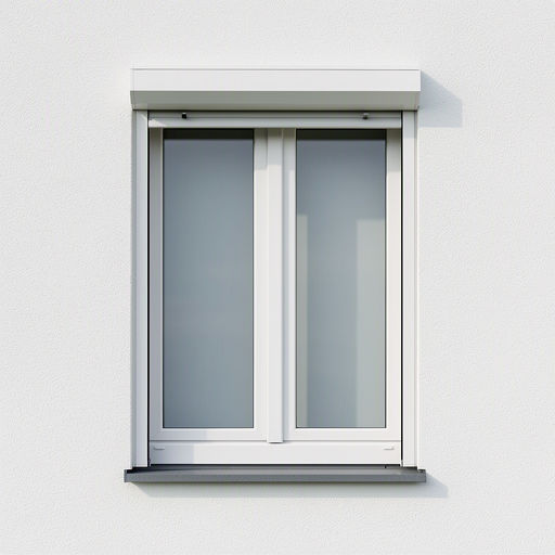 Close-up wit kunststof schuifkozijn op gepleisterde gevel moderne woning Huizen
