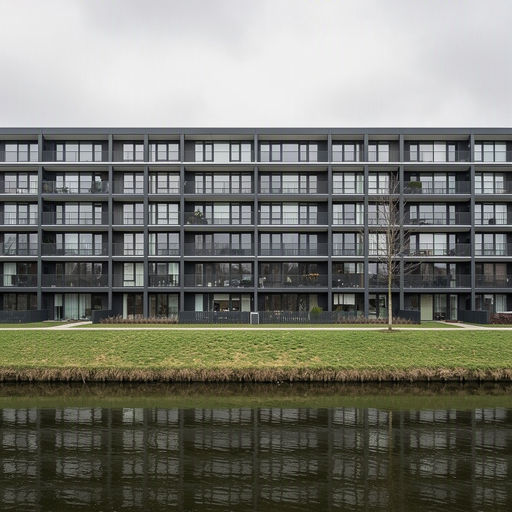 Appartementencomplex in Zeewolde met antracietkleurige kunststof kozijnen