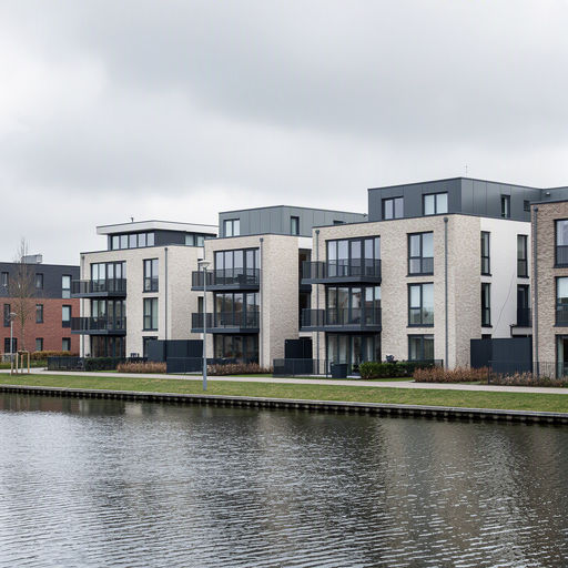 Gerenoveerd appartementencomplex Hilversum Oost met zwarte kunststof kozijnen