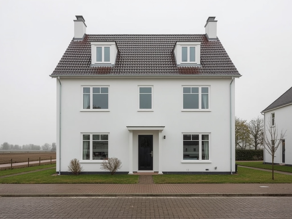 Moderne vrijstaande woning Zeewolde met nieuw geplaatste kunststof kozijnen wit