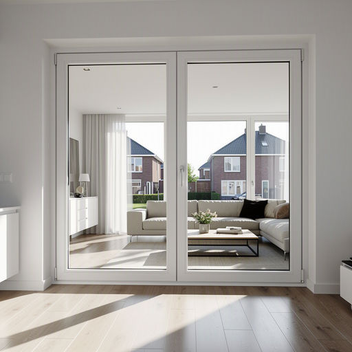 Licht interieur van woning in Muiden met groot panoramaraam in kunststof uitvoering