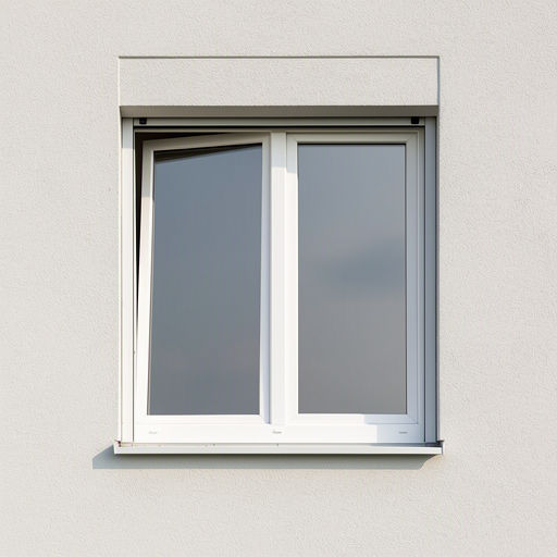 Close-up kunststof schuifkozijn wit op gepleisterde gevel modern woning Almere