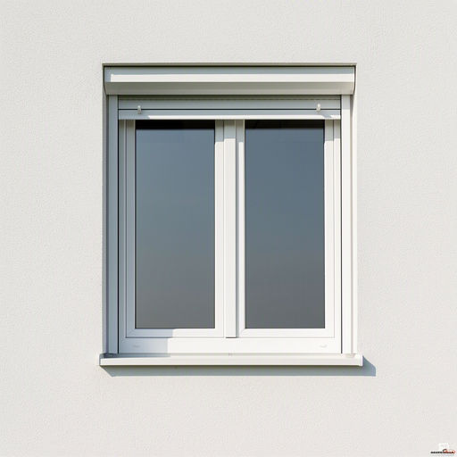 Detailopname kunststof schuifpui in wit op een glad gestuukte gevel van een modern huis in Naarden