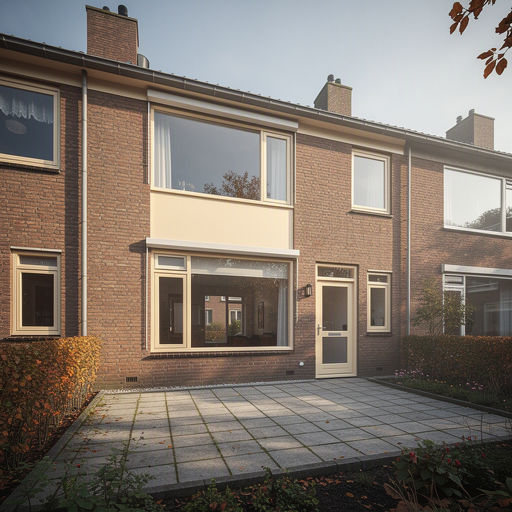 Antraciet kunststof kozijnen aan een gerenoveerd jaren 30-huis