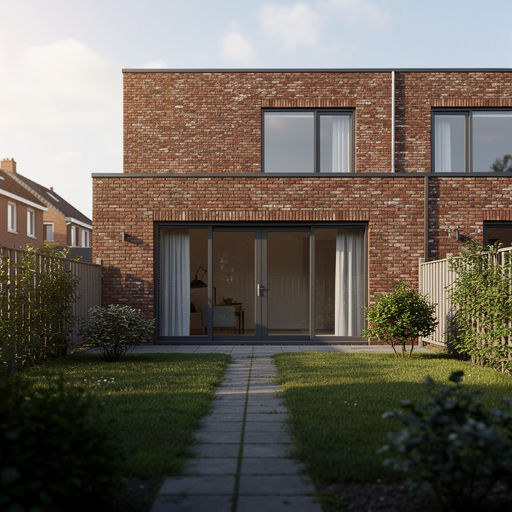 Witte kunststof hefschuifpui met HR++ glas in een rijtjeswoning in Almere