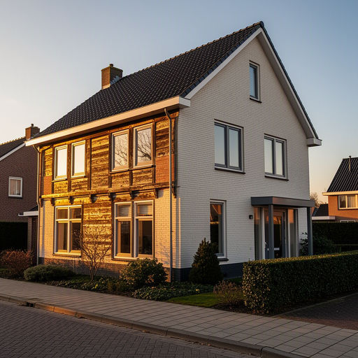 Witte kunststof kozijnen met HR++ glas in een jaren 90-rijtjeshuis