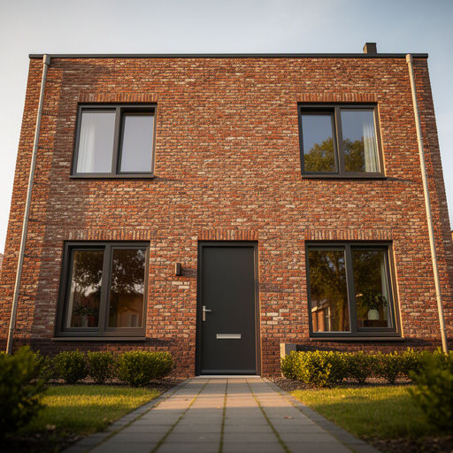 Kunststof kozijnen aan de voorgevel van een woning in Almere