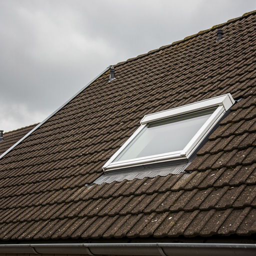 Wit kantelbaar kunststof dakraam met HR++ glas in een zolderkamer