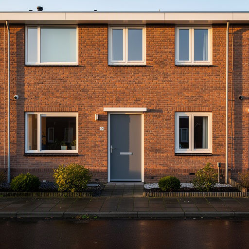 Witte kunststof voordeur met paneelwerk en SKG-slot